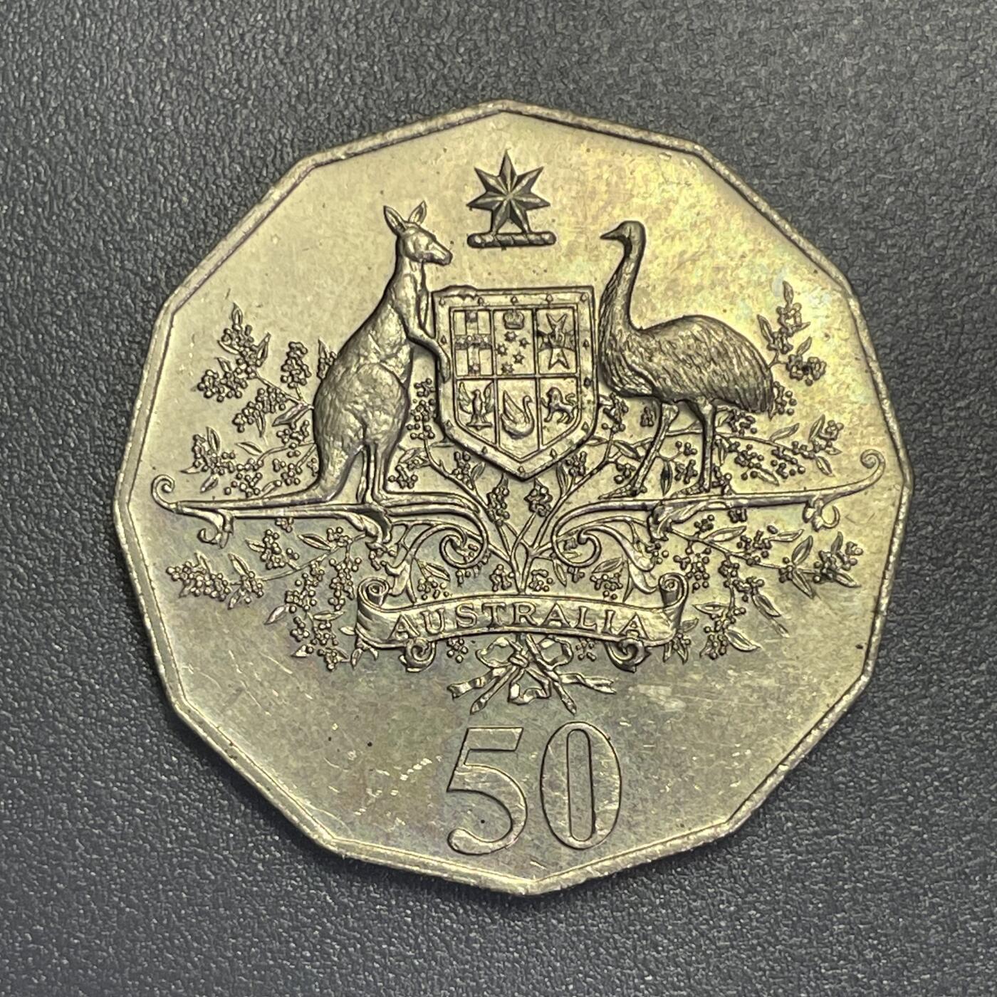 回流1019 澳大利亚🇦🇺2001年50分联邦成立100周年纪念币