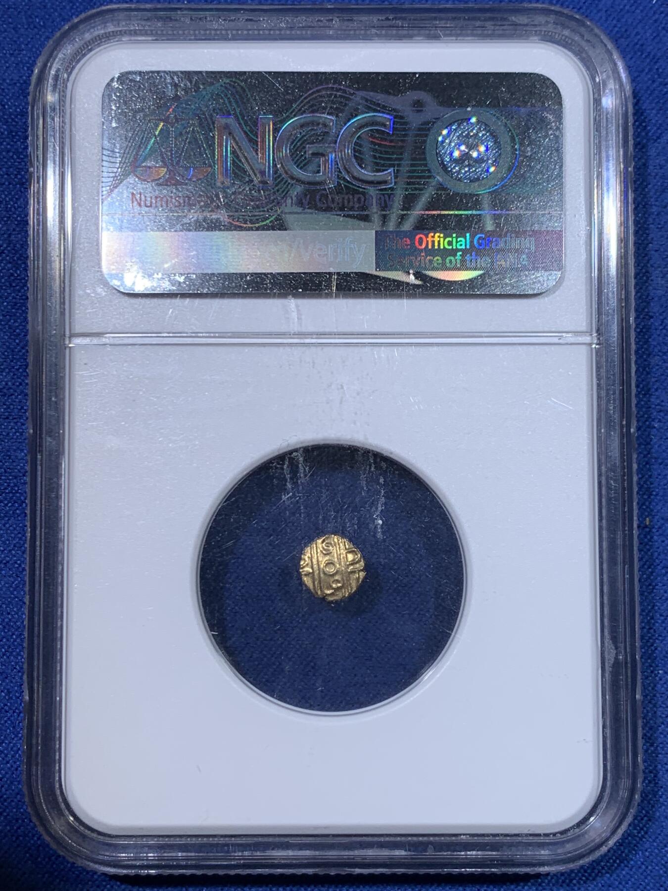 《竞宝斋》第429场 周日，周一，周二 3场连拍 （全场包邮） NGC MS63 印度 迈索尔王国 1638-1812年 1F 金币 南印度经典货币形态 毗湿奴神像 外拍上涨品种