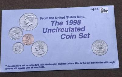 北京马甸外国币专卖第145期，外国币专场，陆续上拍，欢迎关注 1998年美国塑封流通套币（BU级）P，D版各一套