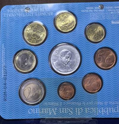 北京马甸外国币专卖第145期，外国币专场，陆续上拍，欢迎关注 2004年圣马力诺精装套币，（含一枚银）