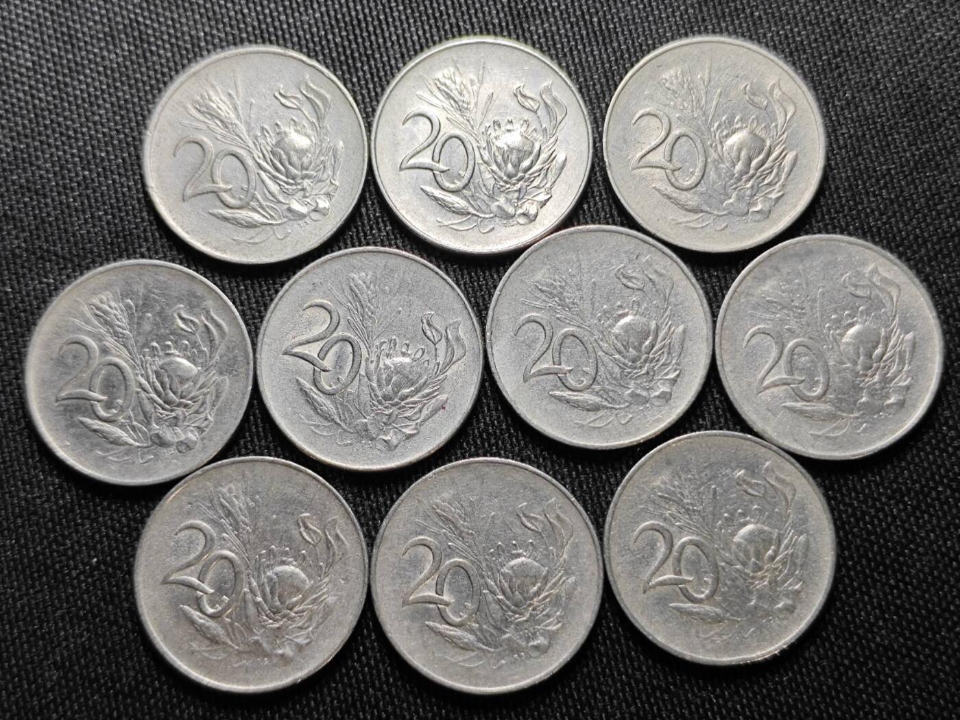 KK钱币收藏小铺  （套币 批量/好品散币 银币）专场  2月预留时间 周末发货  1965南非散币42枚 都是清年克配套