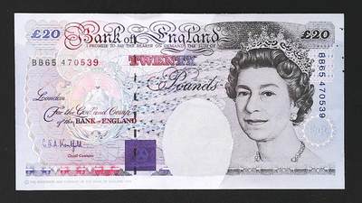 世界靓号纸钞第七十六期 - 英国英格兰银行20镑 E序列 品相如图