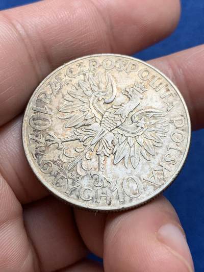 《竞宝斋》第429场 周日，周一，周二 3场连拍 （全场包邮） 波兰1932年女神雅德维嘉10兹罗提银币