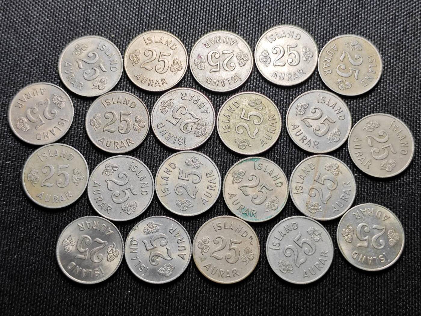 KK钱币收藏小铺  （套币 批量/好品散币 银币）专场  2月预留时间 周末发货  冰岛散币一组75枚！各种面值年份
