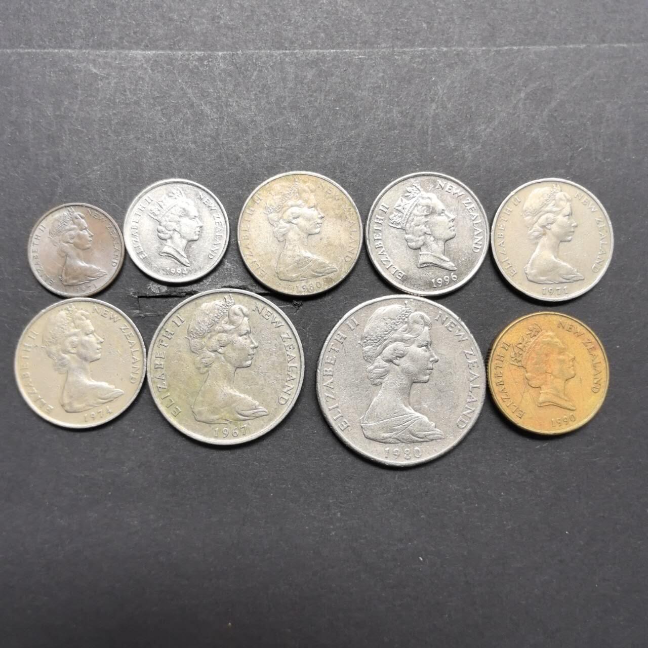 各国硬币第5期 无佣金 新西兰 不同9个