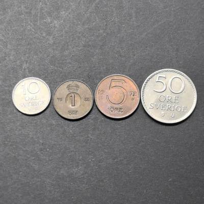 各国硬币第5期 无佣金 - 瑞典不同3个