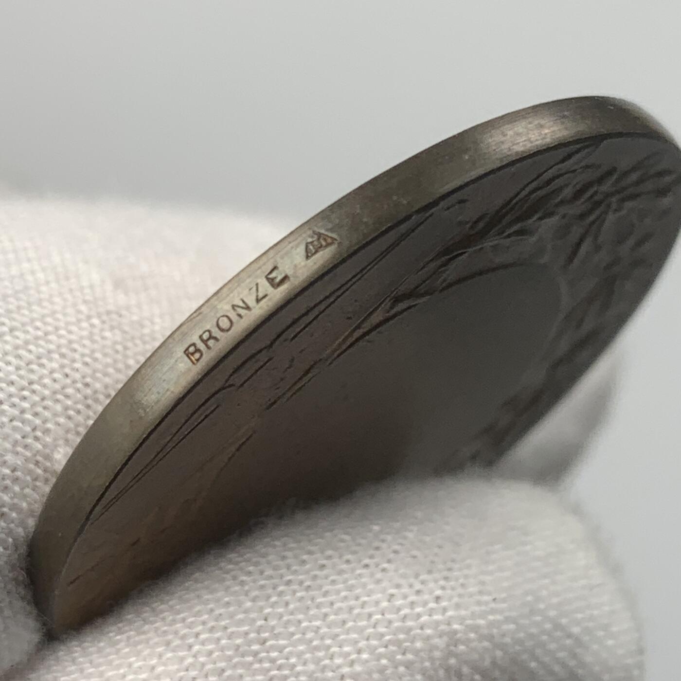 掌中浮雕-藏着的欧洲第038场 法国马拉松铜质对章，31mm/41mm