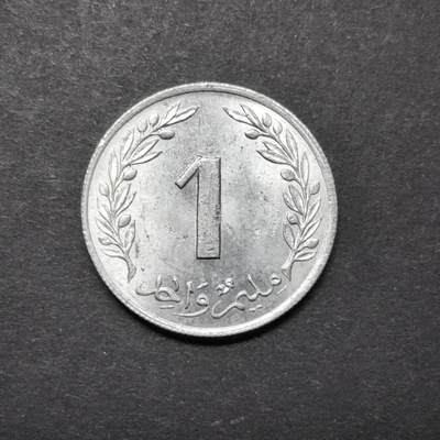 各国硬币第5期 无佣金 - 突尼斯1米利姆