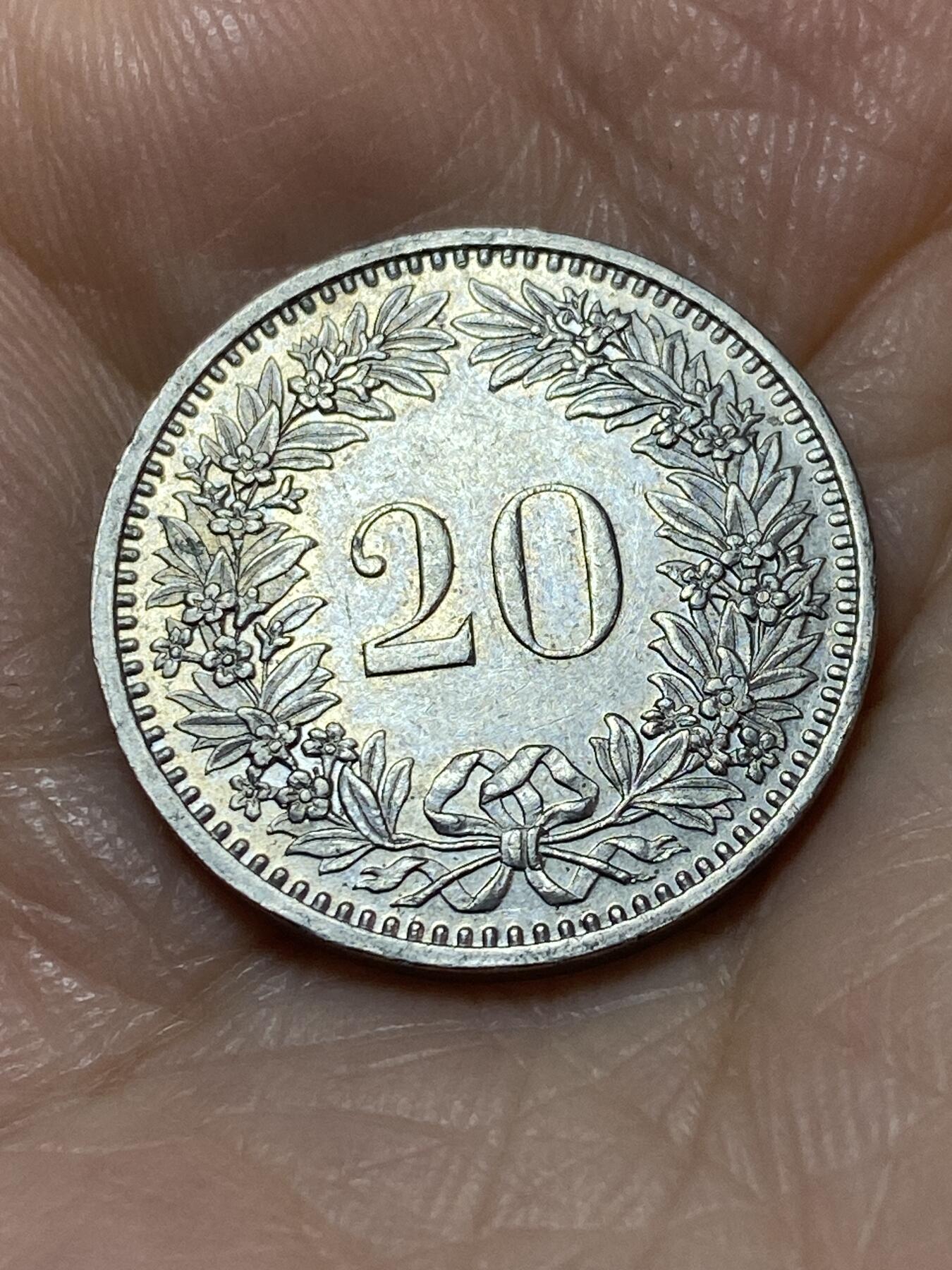 2025年第一百一十三场(总第一百三十九场）瑞士辅币专场(免佣金) 瑞士🇨🇭1983年20分(第三版，无标)
