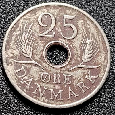泉币菌-第111场-精品福利场 - 丹麦1969年25欧尔铜镍 23mm 