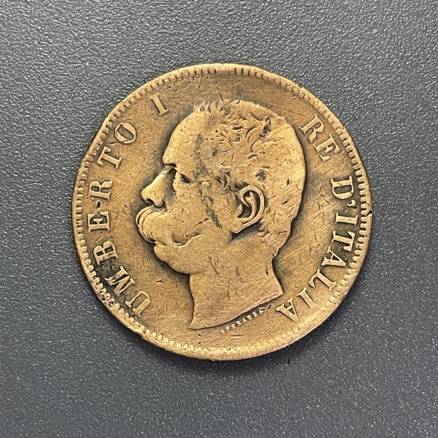 回流1019 意大利🇮🇹1893年翁贝托一世10分
