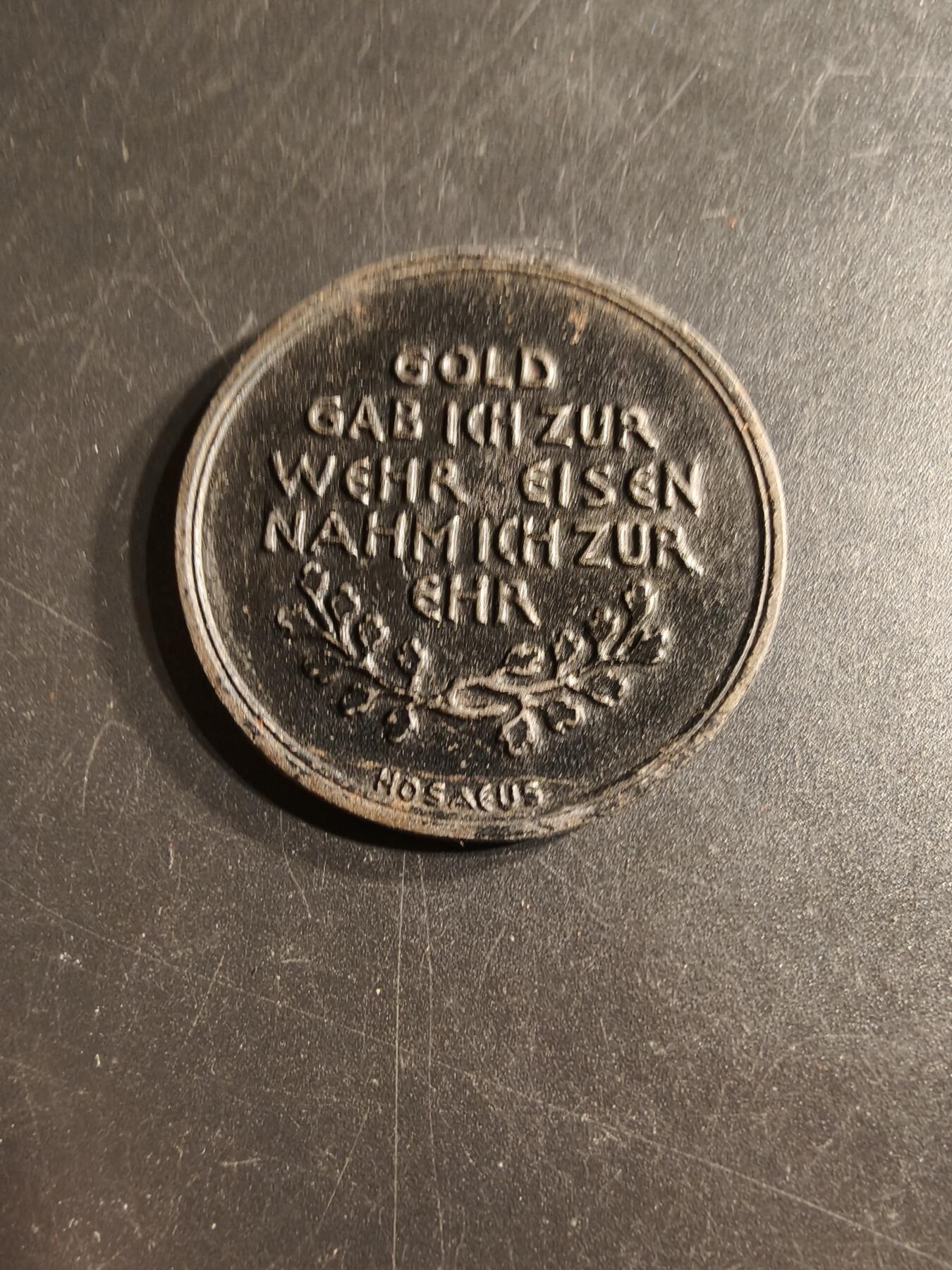 老王徽章第157期 德国一战捐金为铁纪念章