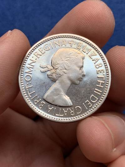 《竞宝斋》第429场 周日，周一，周二 3场连拍 （全场包邮） 英国1953年伊丽莎白二世加冕首年精制弗洛林