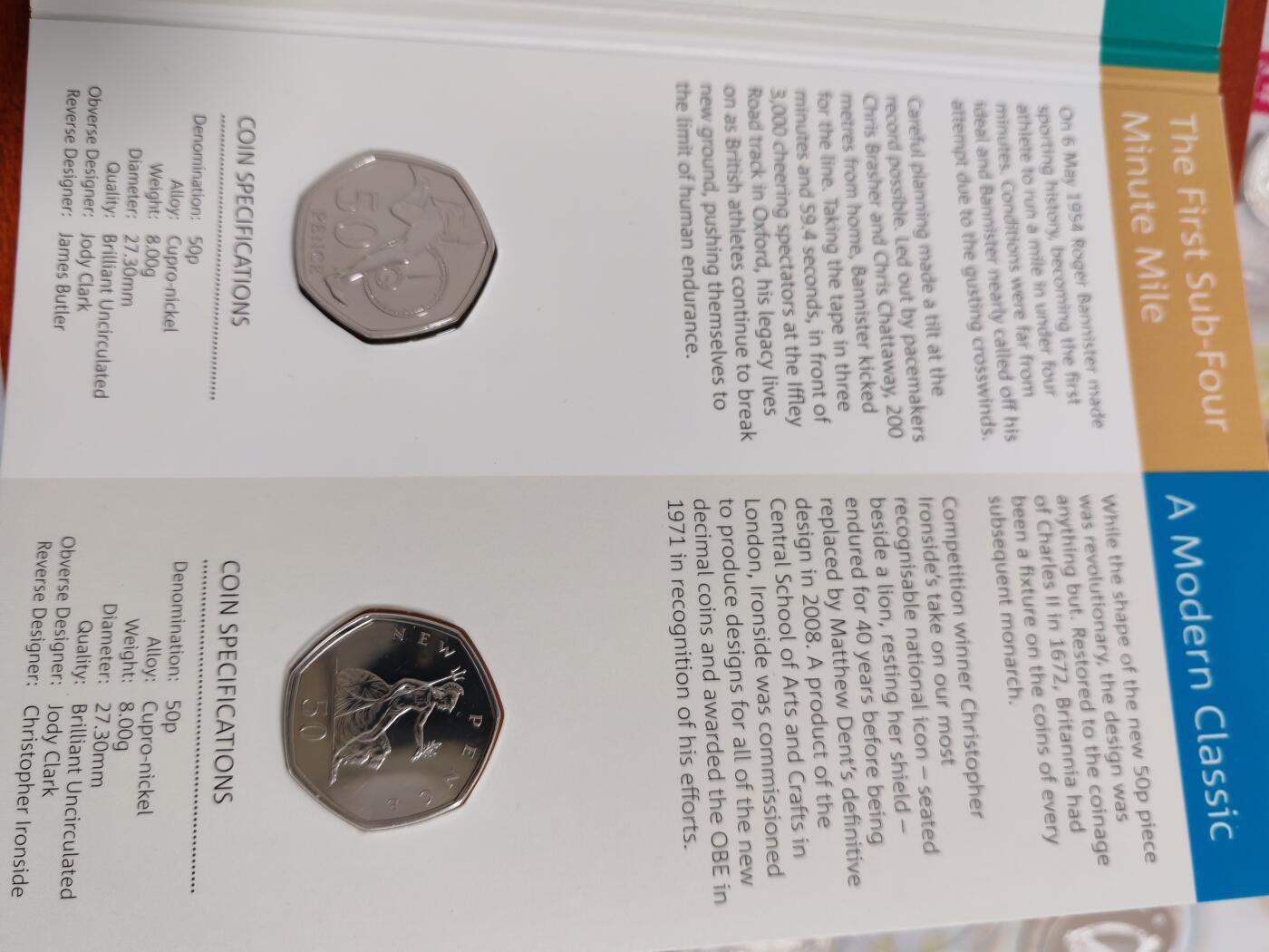 长老汇蛇年精选第六十四场拍卖 2019英国50便士发行50周年5枚套装普制，文化版，含稀缺的邱园中国塔50便士，灵感来自于南京大报恩寺塔