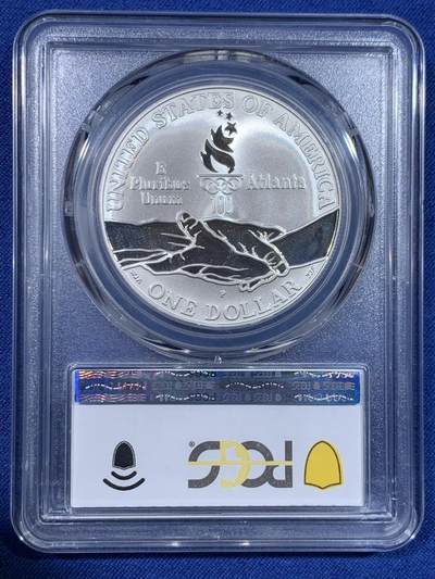 《竞宝斋》第429场 周日，周一，周二 3场连拍 （全场包邮） PCGS PR68DCAM 美国1995年1元百年奥运-体操精制纪念银币 26.73g 900银