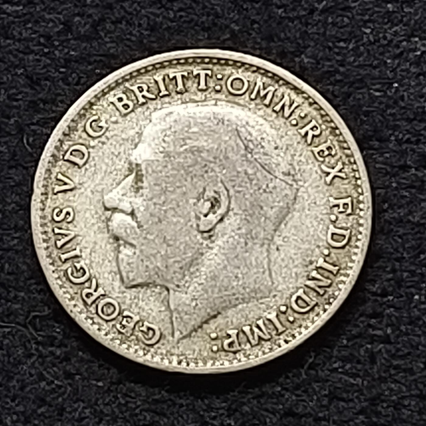 【全场包邮】纯粹捡漏拍470场（免费代拍第7场） 英国1922年乔治五世3便士（16毫米1.41克）银币