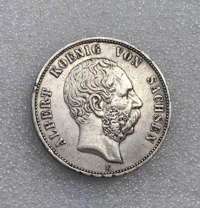 世界钱币专场拍卖 每周二开拍 - 1901年德国萨克森阿尔伯特5马克流通银币