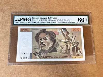 【礼羽收藏】🌏世界钱币拍卖第107期 - 法国 1989年100法郎 PMG66EPQ 