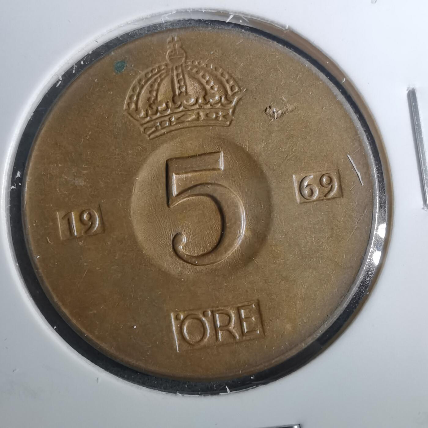 沼泽如烟--第879场 瑞典1969年5欧尔