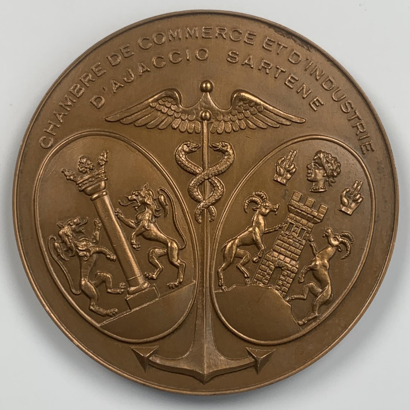 掌中浮雕-藏着的欧洲第038场 1961年法国戴高乐机场纪念铜章，63mm，113g