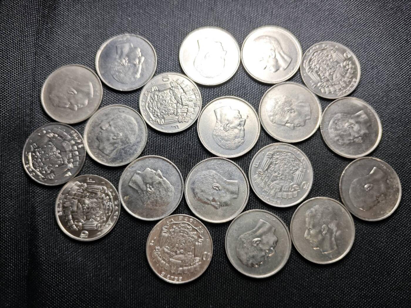 KK钱币收藏小铺  （套币 批量/好品散币 银币）专场  2月预留时间 周末发货  比利时10法郎一组19枚