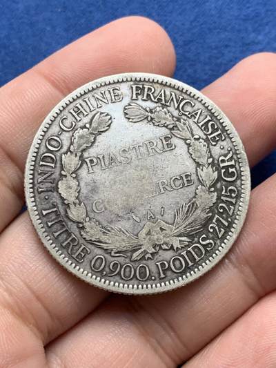 《竞宝斋》第429场 周日，周一，周二 3场连拍 （全场包邮） 法属印支1886坐洋1皮亚斯特银币