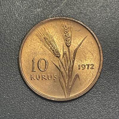 回流1019 - 土耳其🇹🇷1972年10库鲁FAO纪念币