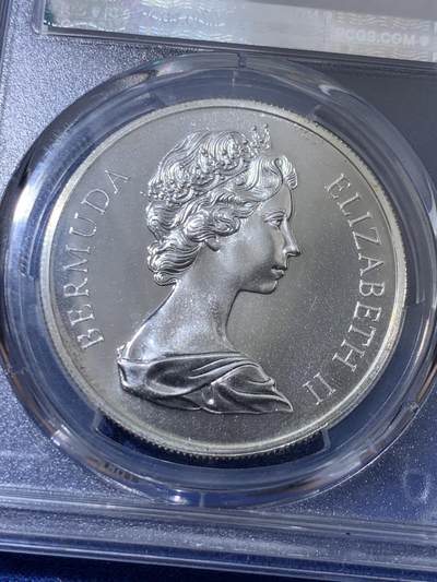 《竞宝斋》第429场 周日，周一，周二 3场连拍 （全场包邮） PCGS PR67 百慕大1972伊丽莎白银婚纪念精制银币，少见品种发行量仅14708枚，PCGS唯一亚军分，更高分仅一枚，镜面底板状态极佳