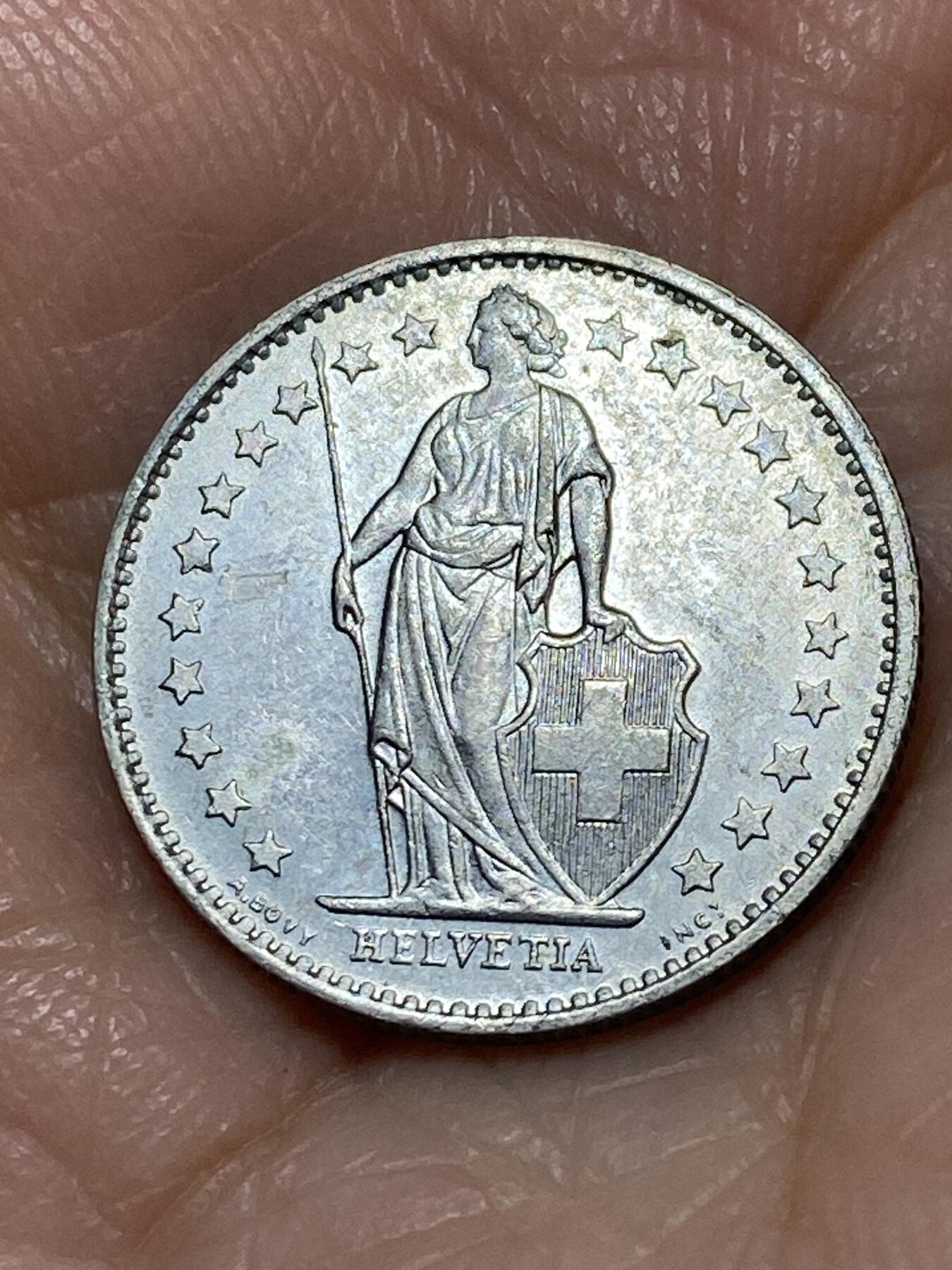2025年第一百一十三场(总第一百三十九场）瑞士辅币专场(免佣金) 瑞士🇨🇭1980年1/2法郎(第三版，无标)