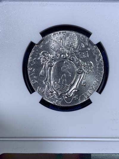 《竞宝斋》第429场 周日，周一，周二 3场连拍 （全场包邮） NGC MS65 梵蒂冈1941年1里拉 圣母 车轮光状态漂亮！