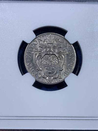 《竞宝斋》第429场 周日，周一，周二 3场连拍 （全场包邮） NGC MS64 梵蒂冈 1933-34年 20分镍币 天主教禧年特别纪念