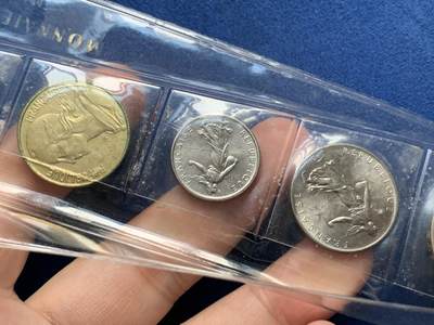 《竞宝斋》第429场 周日，周一，周二 3场连拍 （全场包邮） 法国 1965年 7枚套币 原盒 含10法郎大力神及5法郎播种女神两枚银币 币可取出 细节见图