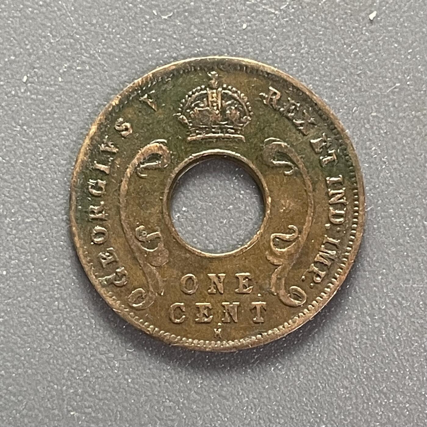 回流1019 英属东非1922年1分 乔治五世