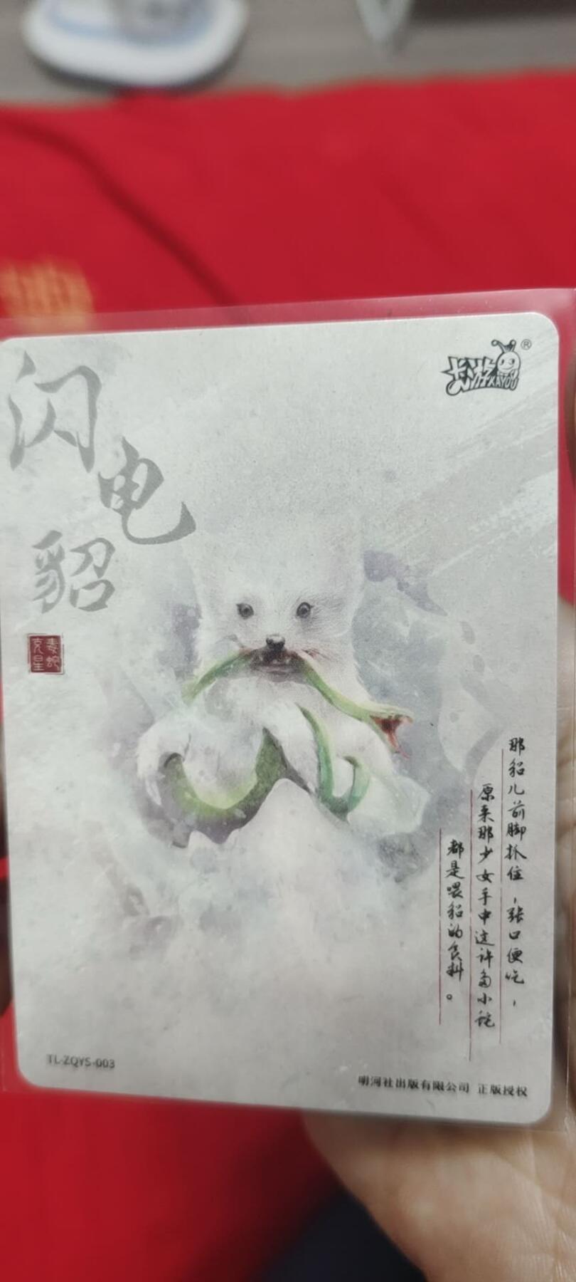 秋原瞳的小店第二十五期（持续收拍，时光冉冉，又是即将带走🍁🍁🍁飘落🌨️🌨️🌨️的季节，一大批好物正在路上，敬请期待） 卡游射雕英雄传活动卡——闪电貂，非常猛