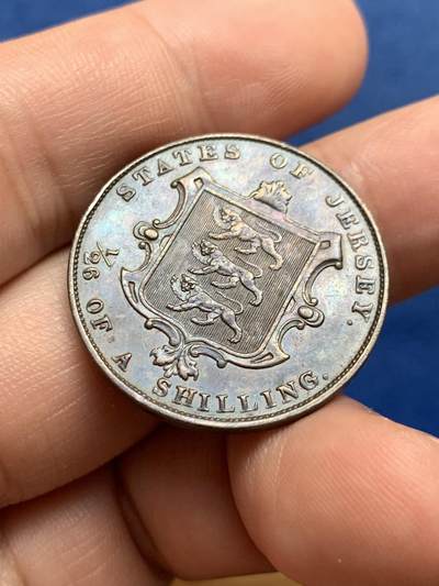 《竞宝斋》第429场 周日，周一，周二 3场连拍 （全场包邮） 英属泽西1861年1/26先令铜币 细节见图