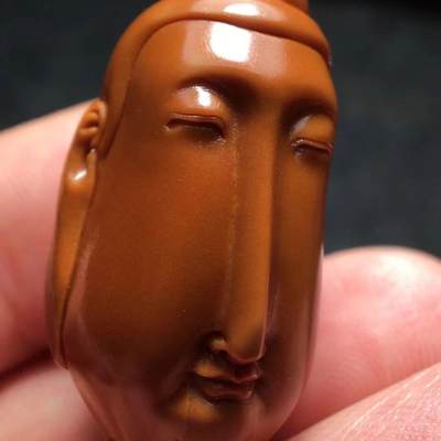 橄榄核雕  长脸佛橄榄核单籽 - 橄榄核雕  长脸佛橄榄核单籽