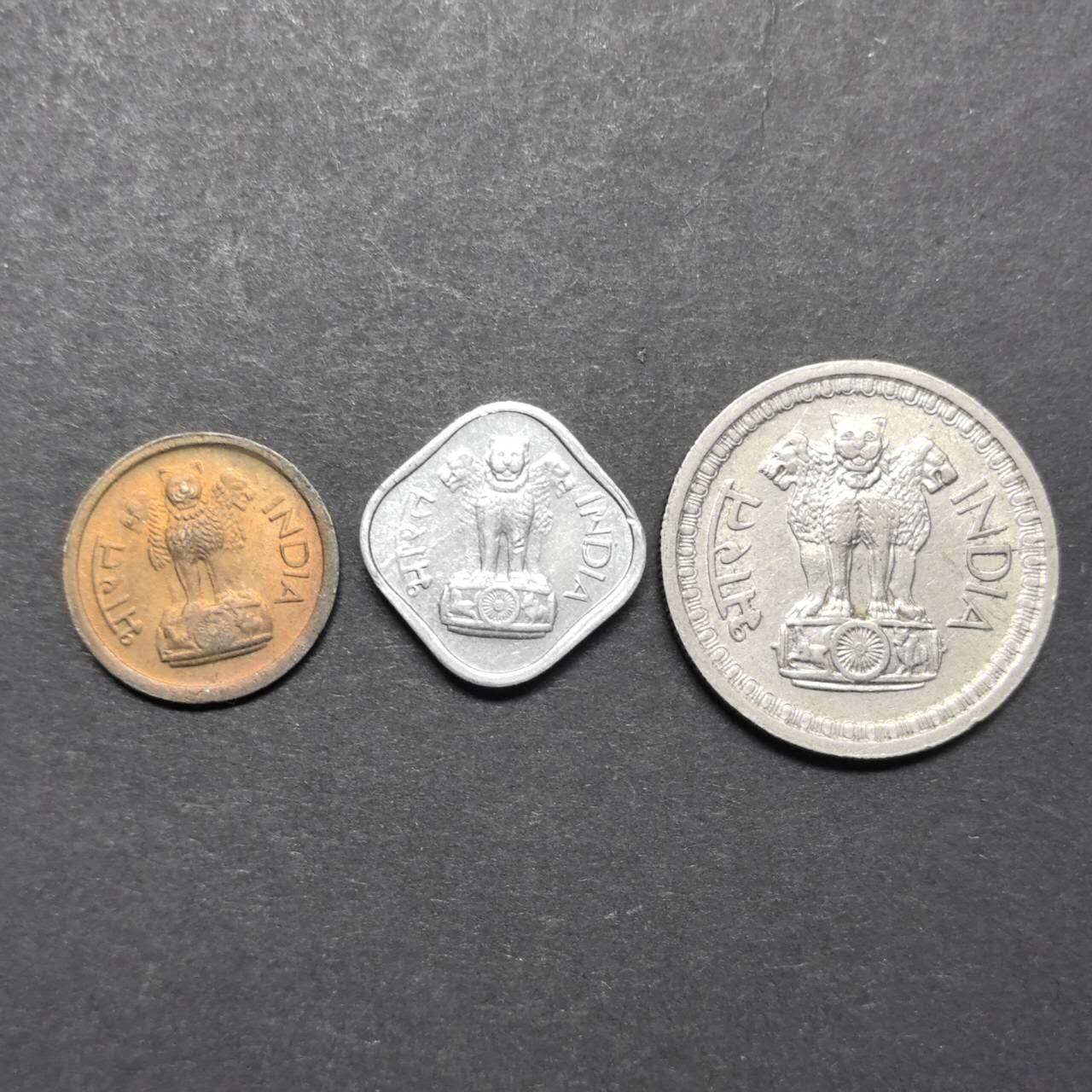 各国硬币第5期 无佣金 印度不同 3个