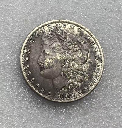 世界钱币专场拍卖 每周二开拍 - 早期1881年美国摩根女神一美元流通银币