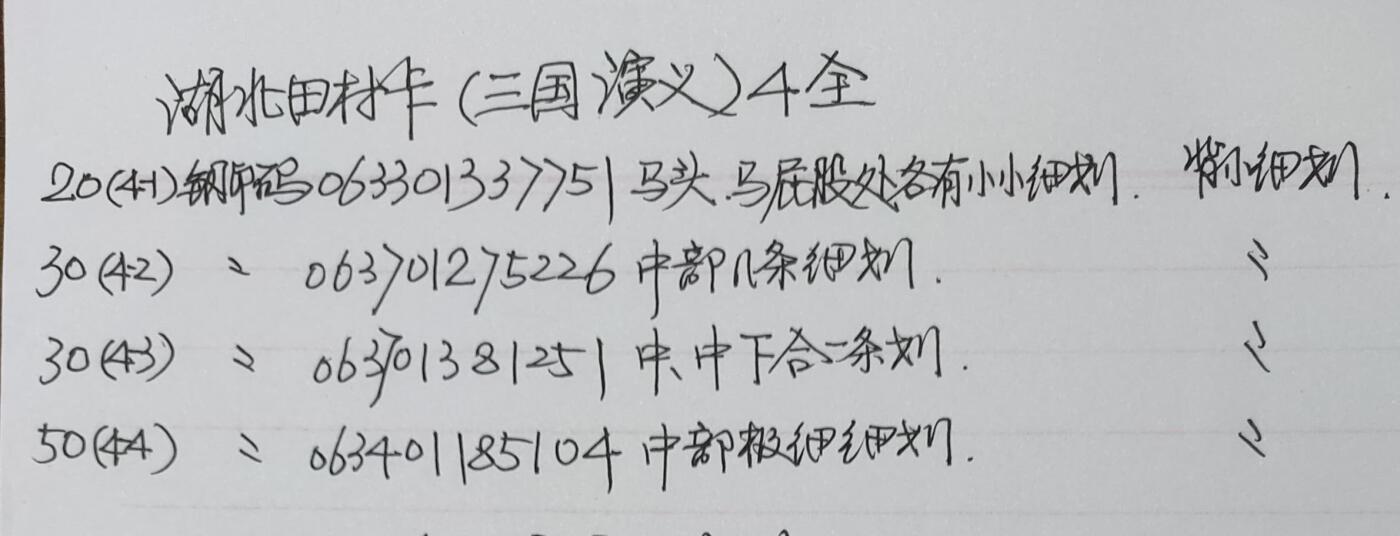 公藏第57期裸卡拍卖 湖北田村卡（三国演义）4全品相钢印码见描述。