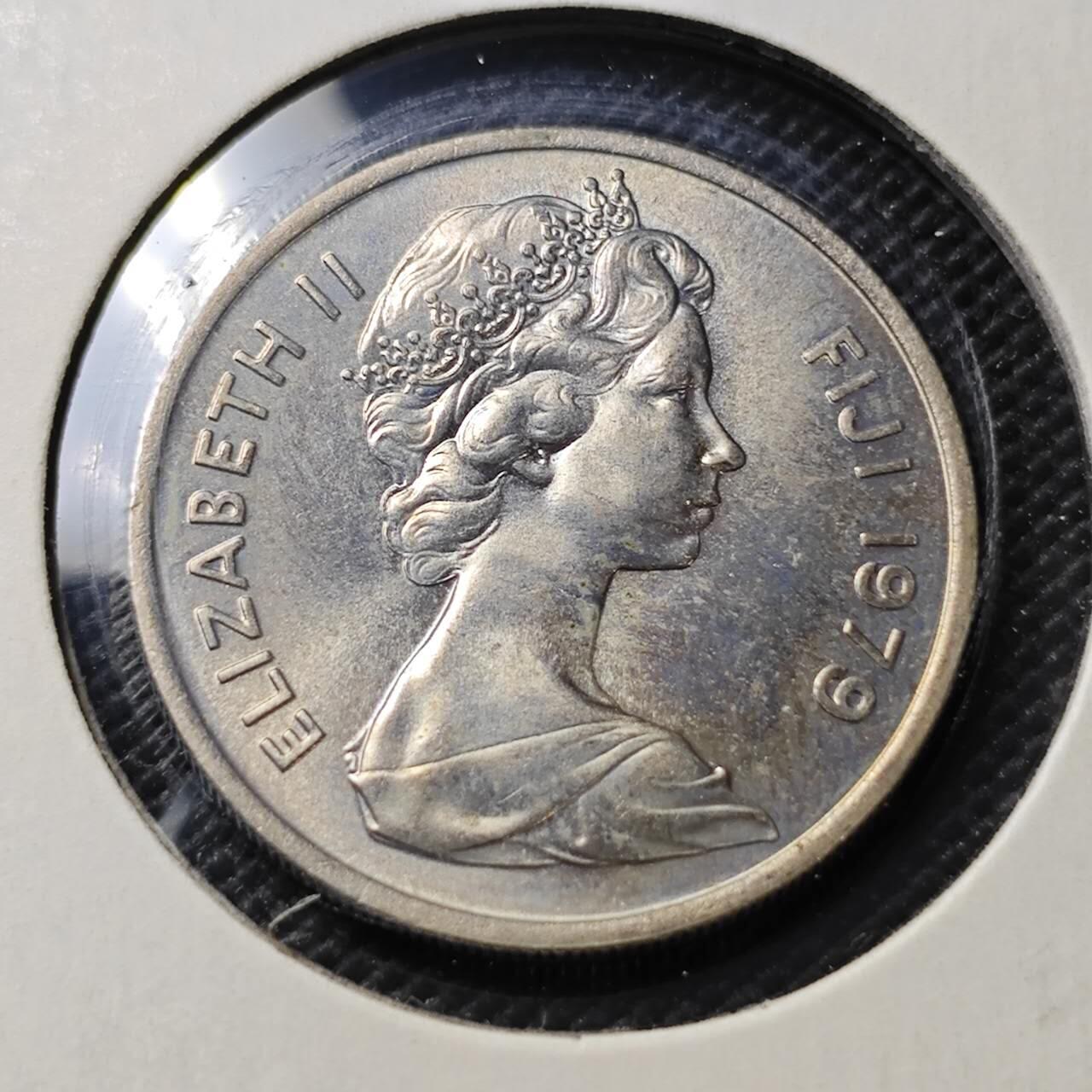 KK钱币收藏小铺  第356场  2月预留时间 周末发货  1979斐济10分 好品