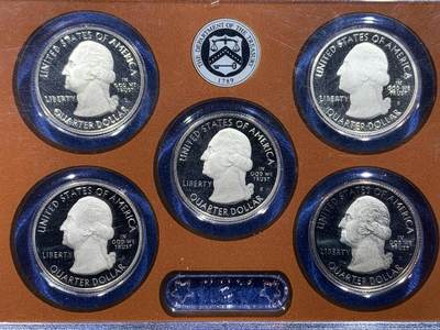 《竞宝斋》第430场 周日，周一，周二 3场连拍 （全场包邮） 美国2019年S版精制公园币-5枚