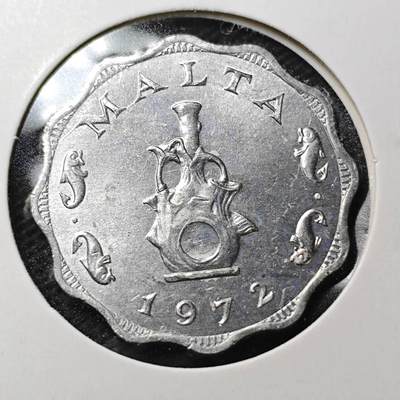 KK钱币收藏小铺  第356场  2月预留时间 周末发货 -  1972马耳他5米尔
