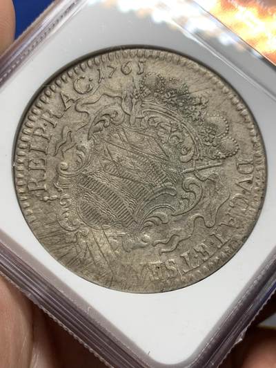 《竞宝斋》第430场 周日，周一，周二 3场连拍 （全场包邮） NGC AUD 拉古萨1765年泰勒，执政官人像圣布莱斯在正面，背面为盾牌纹章