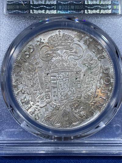 《竞宝斋》第430场 周日，周一，周二 3场连拍 （全场包邮） 唯一冠军分 PCGS MS62 奥地利帝国 1759 弗朗茨一世 泰勒大银币 数量极少 一般常见为他老婆 玛利亚特蕾莎 光度彩都足够好