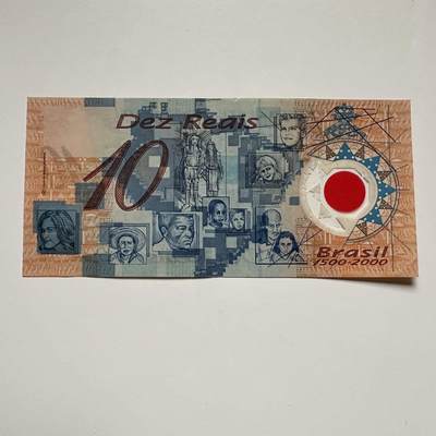 🌹外币初藏🌹🐯2025年第117场  每周二四六晚8️⃣点 接代拍 - 巴西2000年发现巴西500周年10雷亚尔纪念钞 塑料钞