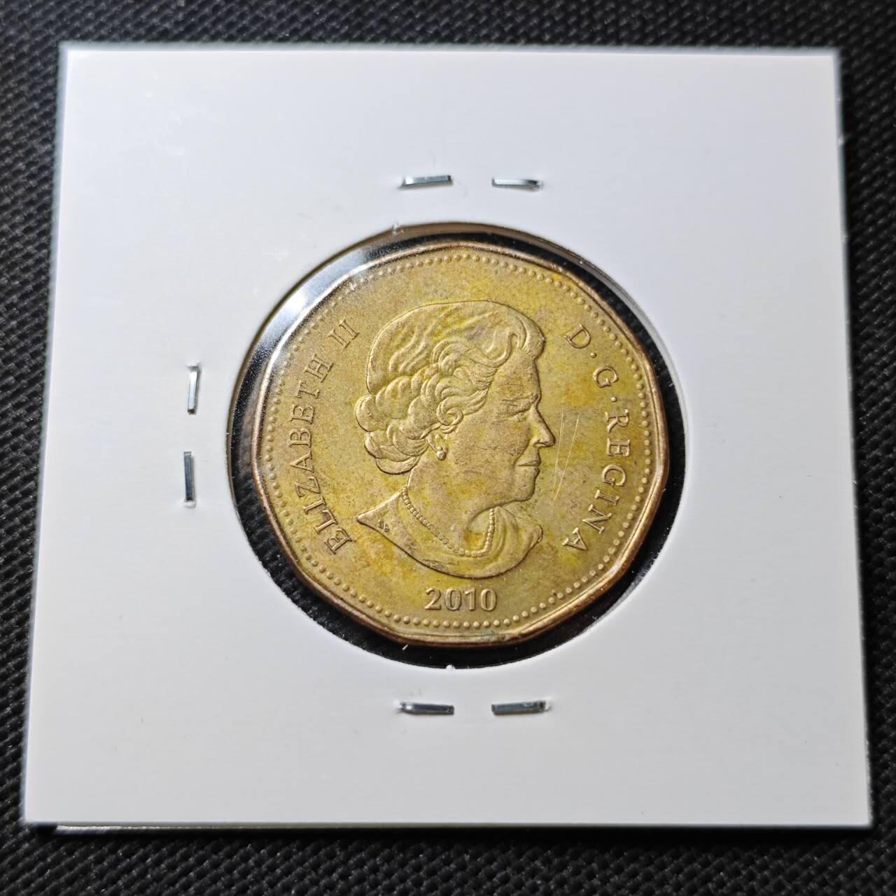 KK钱币收藏小铺  第356场  2月预留时间 周末发货  2010加拿大1元 纪念币