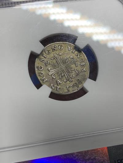 《竞宝斋》第430场 周日，周一，周二 3场连拍 （全场包邮） NGC XF 意大利1798年西西里岛早期银币 少见品种 来自珠宝移除 人像 字口 图案都很清晰 包浆自然