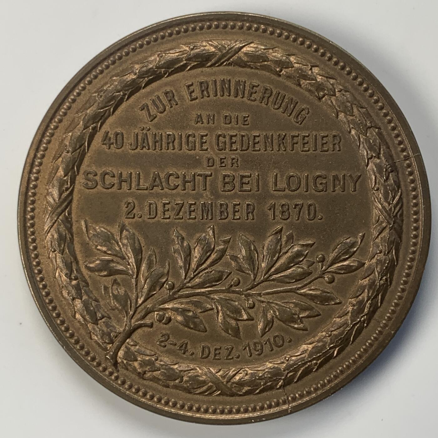 掌中浮雕-藏着的欧洲第038场 1910年德国汉堡洛瓦尼战役40周年纪念铜章，43mm，原盒
