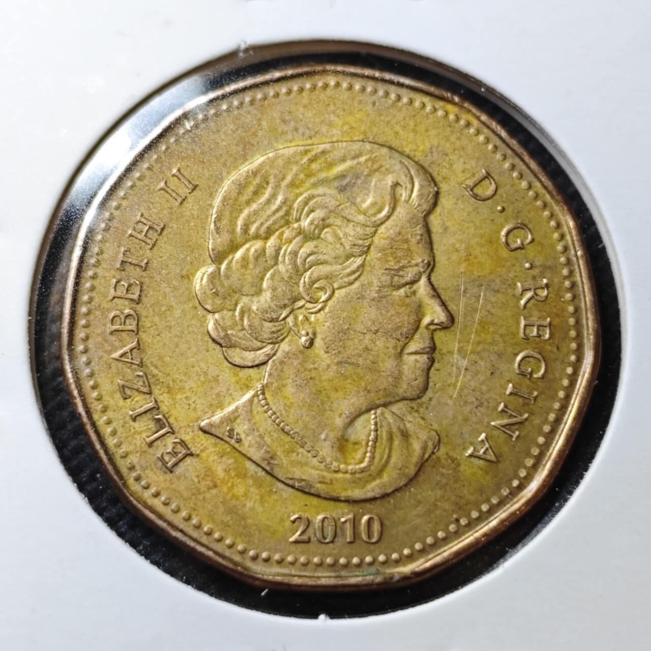 KK钱币收藏小铺  第356场  2月预留时间 周末发货  2010加拿大1元 纪念币