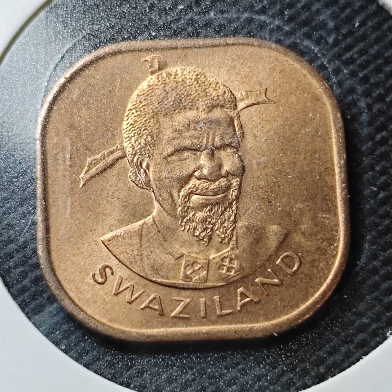 KK钱币收藏小铺  第356场  2月预留时间 周末发货  斯威士兰2分铜币 好品